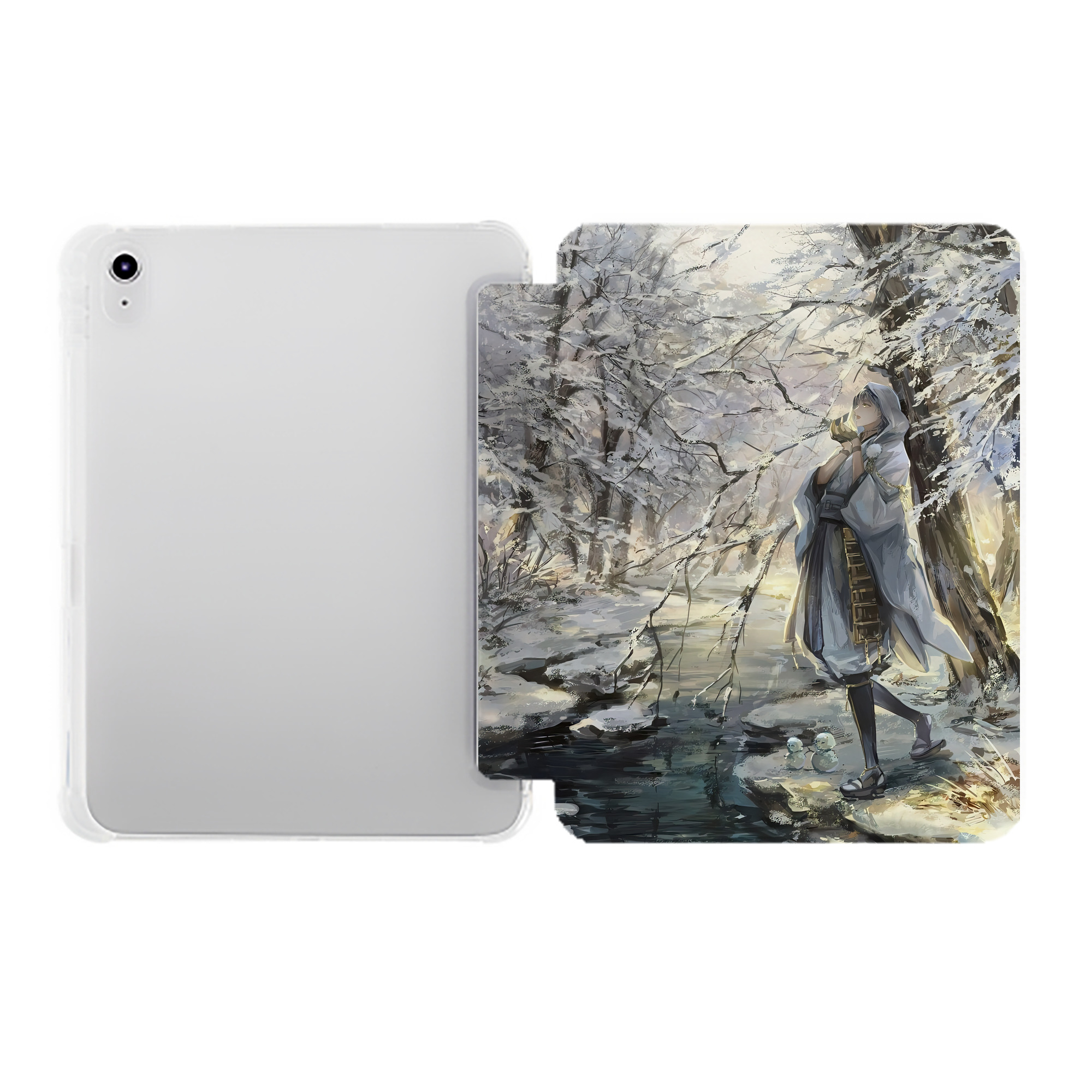 （画像用） 刀剣乱舞 Touken Ranbu IPad ケース ペン収納付き 三つ折りスタンド PUレザー×シリコン 対応機種9.5/10.5/10.9インチ